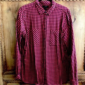 J.Crew checkered flannel size 8.